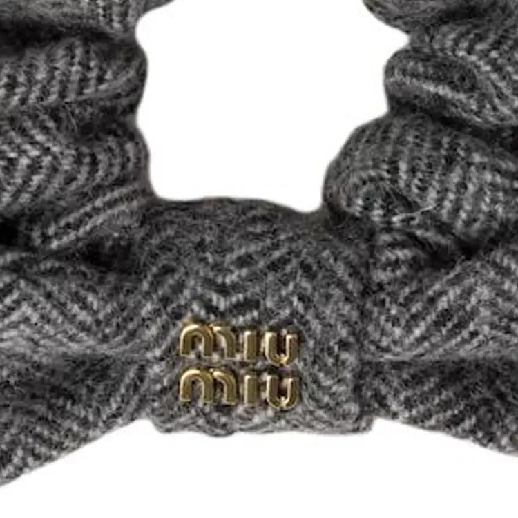 MIU MIU Металлические резинки для волос Women's Black — фото 3