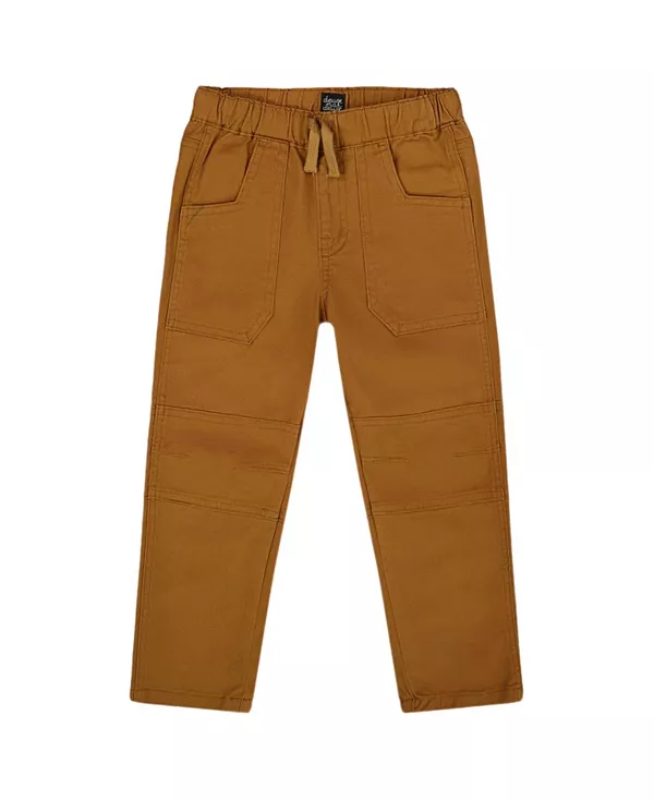 

Детские спортивные брюки из саржи с накладными карманами - для малышей. Deux Par Deux, коричневый