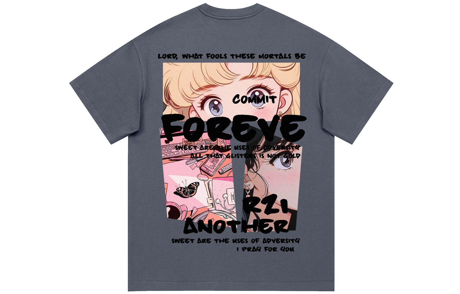 

Футболка унисекс Forever 21, серый