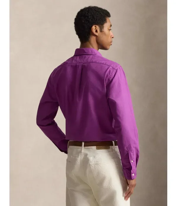 Рубашка custom fit Polo Ralph Lauren, фиолетовый — фото 3