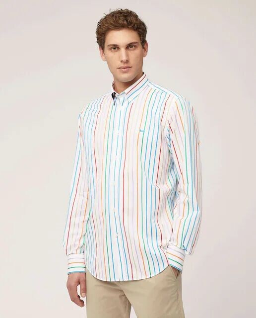 

Мужская хлопковая рубашка стандартного кроя в полоску Harmont&Blaine, мультиколор