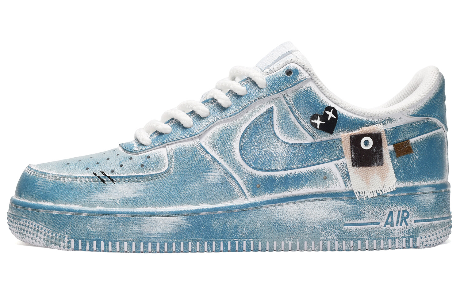 

Кроссовки для скейтбординга Air Force 1 мужские низкие синие/черные Nike, Черный, Кроссовки для скейтбординга Air Force 1 мужские низкие синие/черные Nike