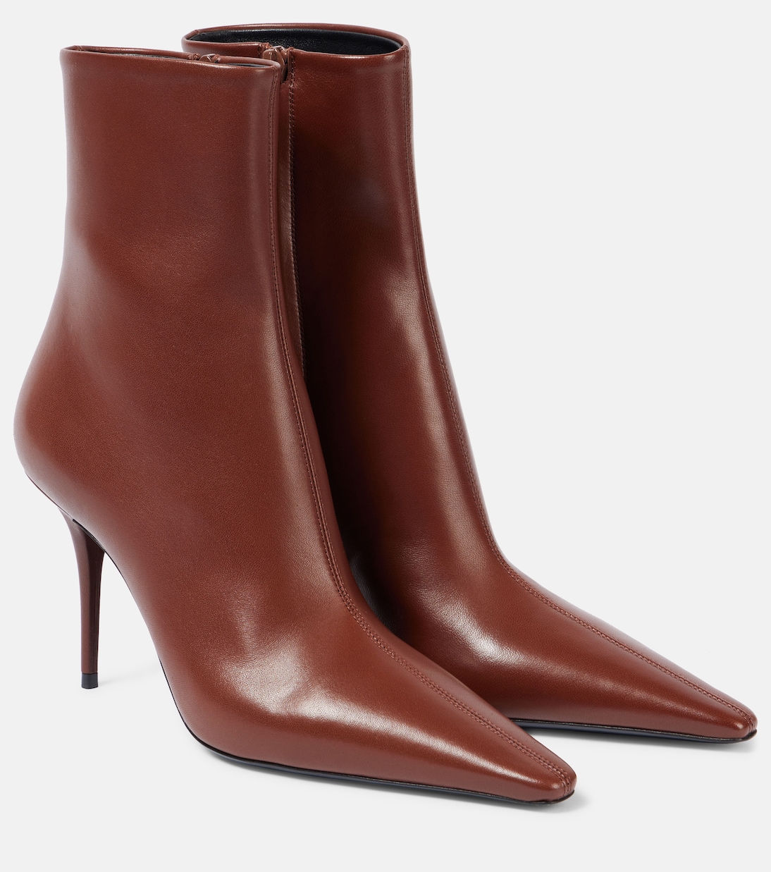 Кожаные ботильоны Ashley 90 Saint Laurent, Aesthetic Brown