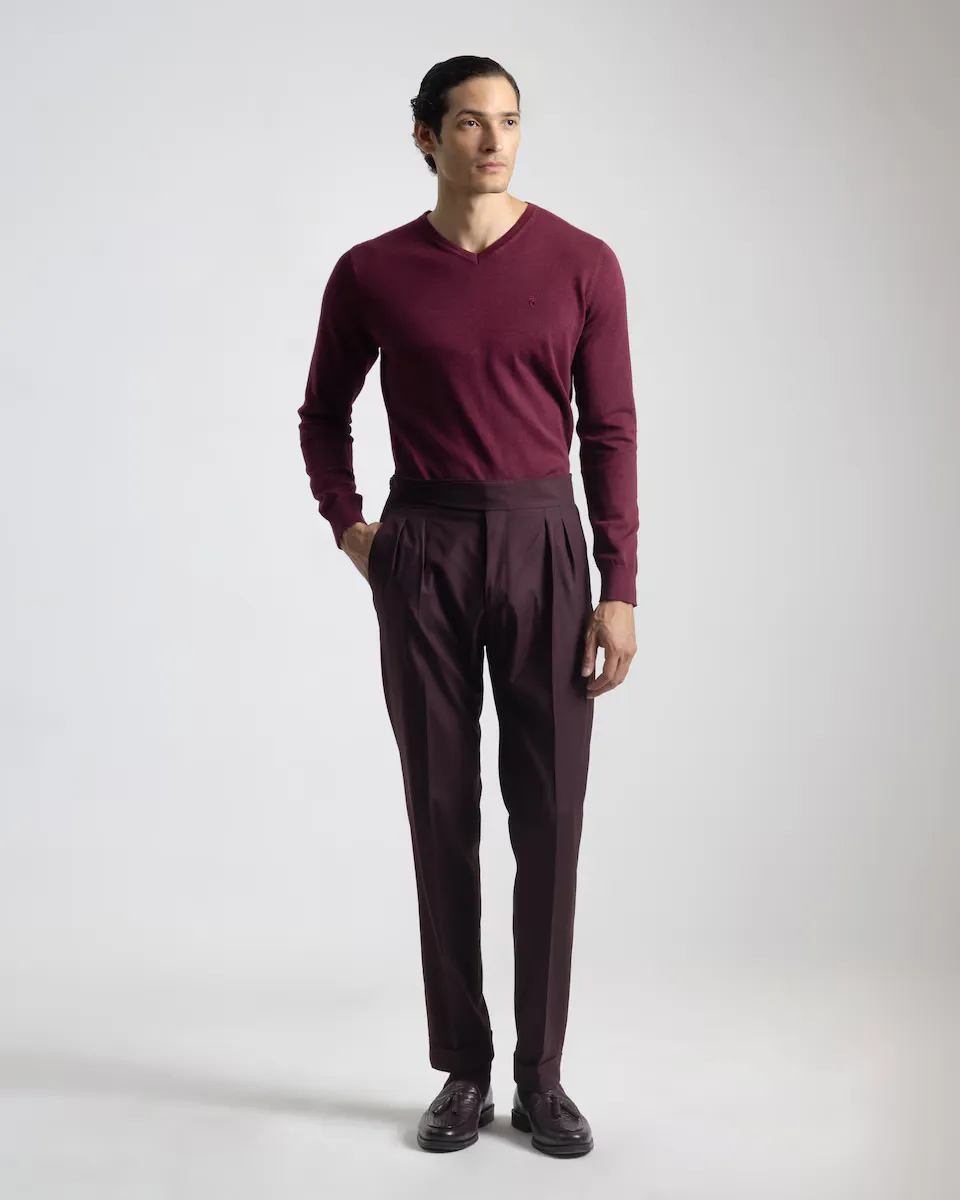 

Брюки гуркха для мужчин slim fit бордовые PuroEgo, бордовый