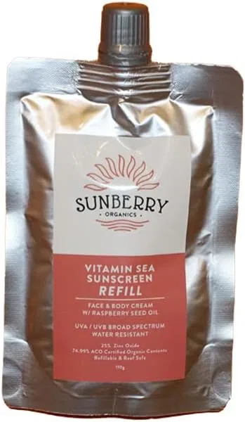 Солнцезащитный крем SUNBERRY ORGANICS Vitamin Sea Sunscreen Refill, 100 г