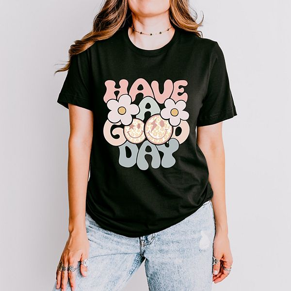 

Футболка с цветами Have a good day Simply Sage Market, Black
