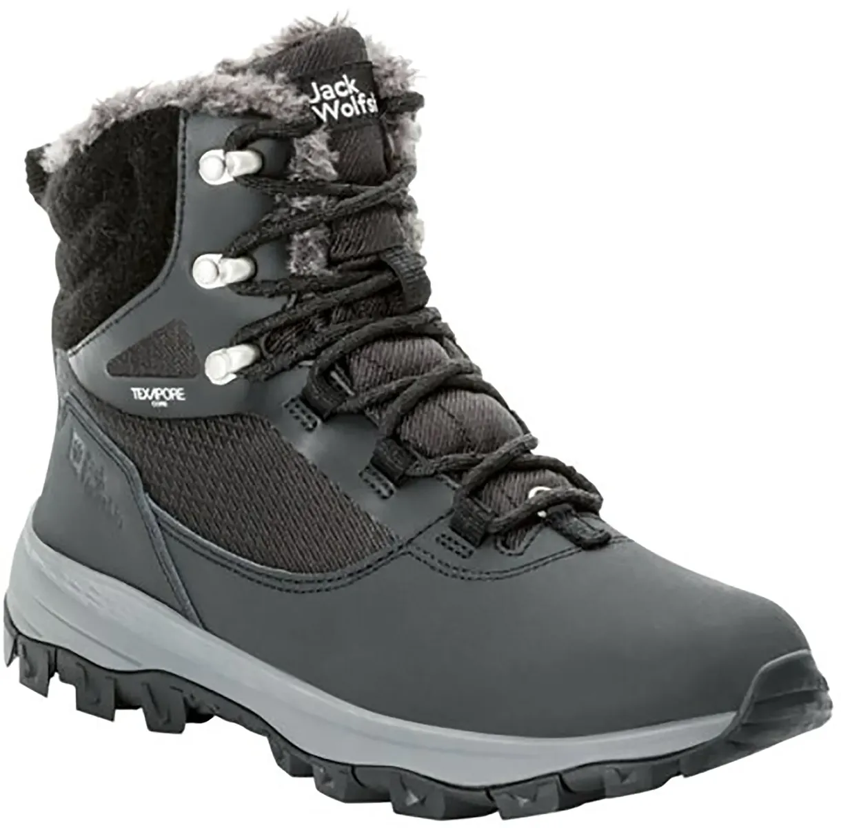 Зимние уличные ботинки Jack Wolfskin "EVERQUEST TEXAPORE HIGH W", водонепроницаемые и согревающие, антрацит