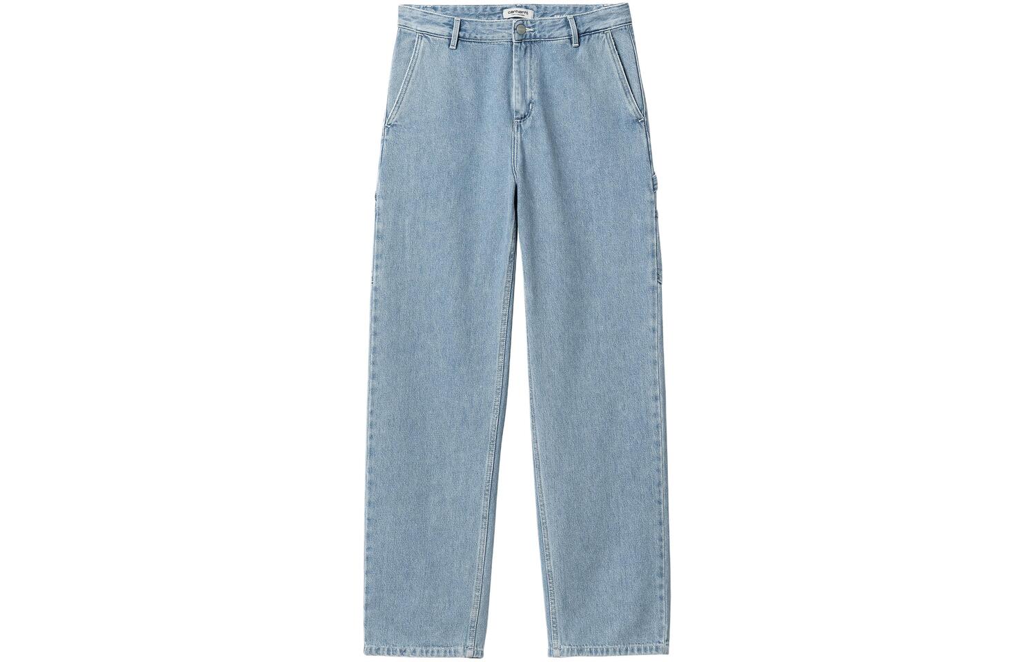 

Высокие прямые джинсы Carhartt WIP, светло-голубой