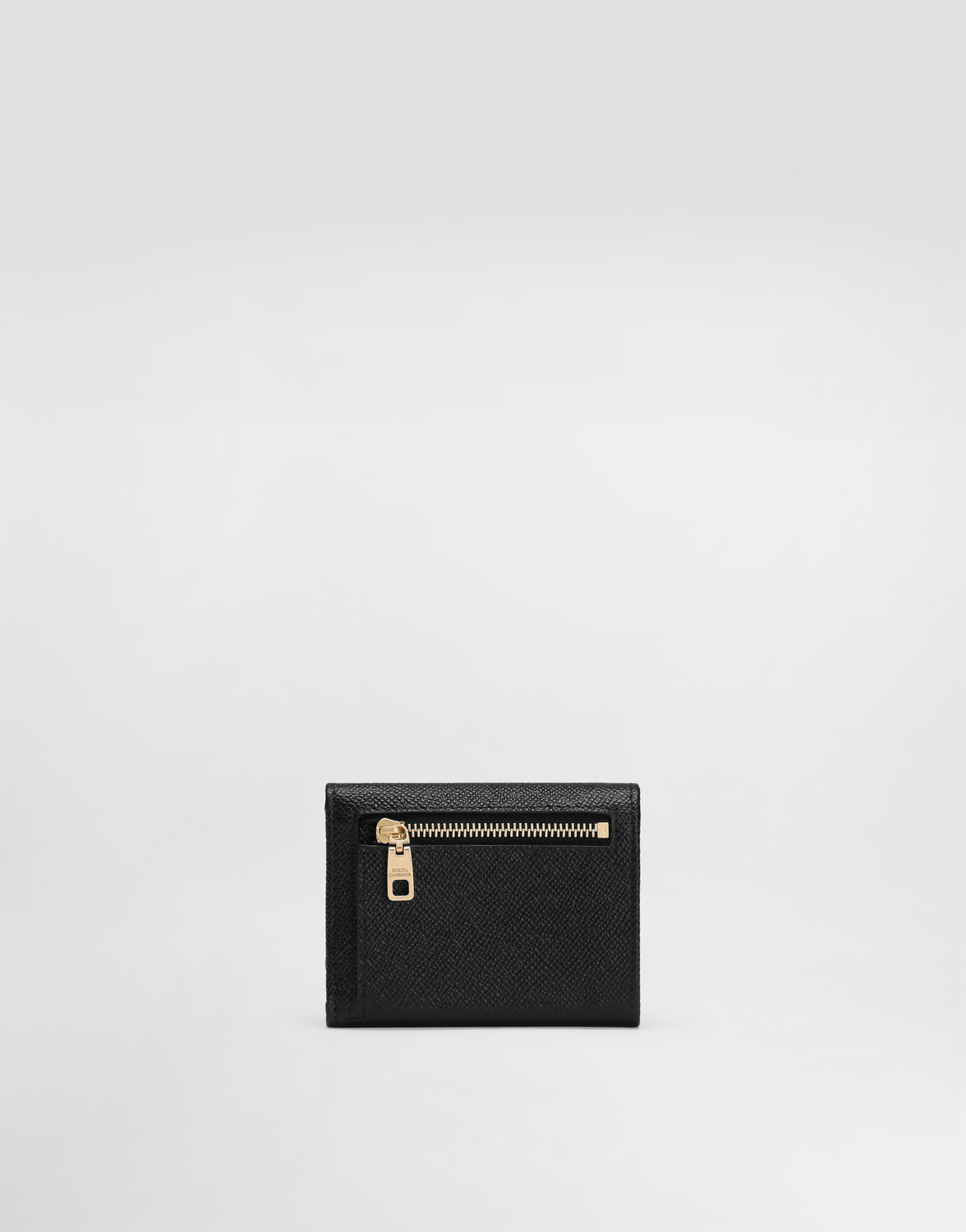 Кошелек из телячьей кожи dauphine с фирменным ярлыком Dolce & Gabbana, черный — фото 3
