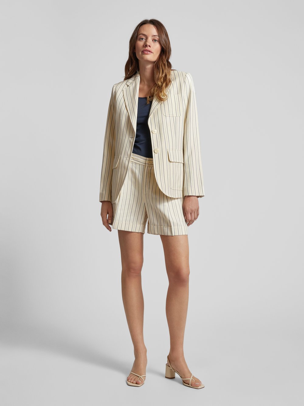 

Шорты с полосатым узором Lauren Ralph Lauren, кремовый