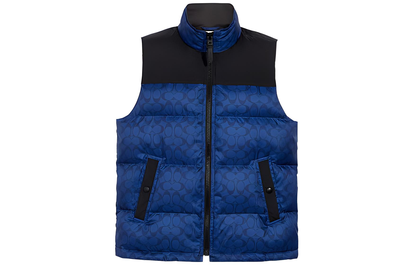 

Куртка пуховая мужская синяя COACH SS22, Синий, Куртка пуховая мужская синяя COACH SS22