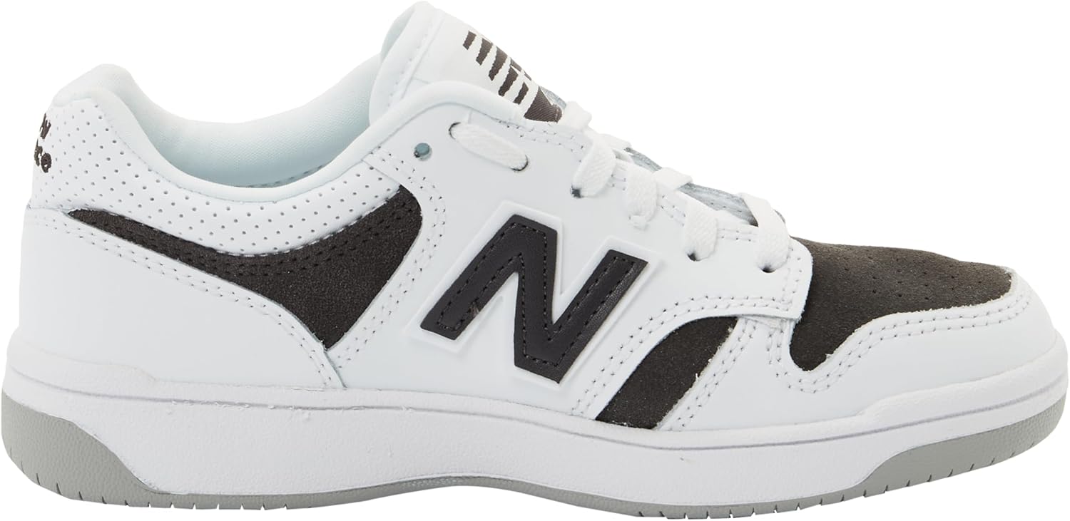 Мужские низкие кроссовки New Balance, White Leather Textile — фото 4