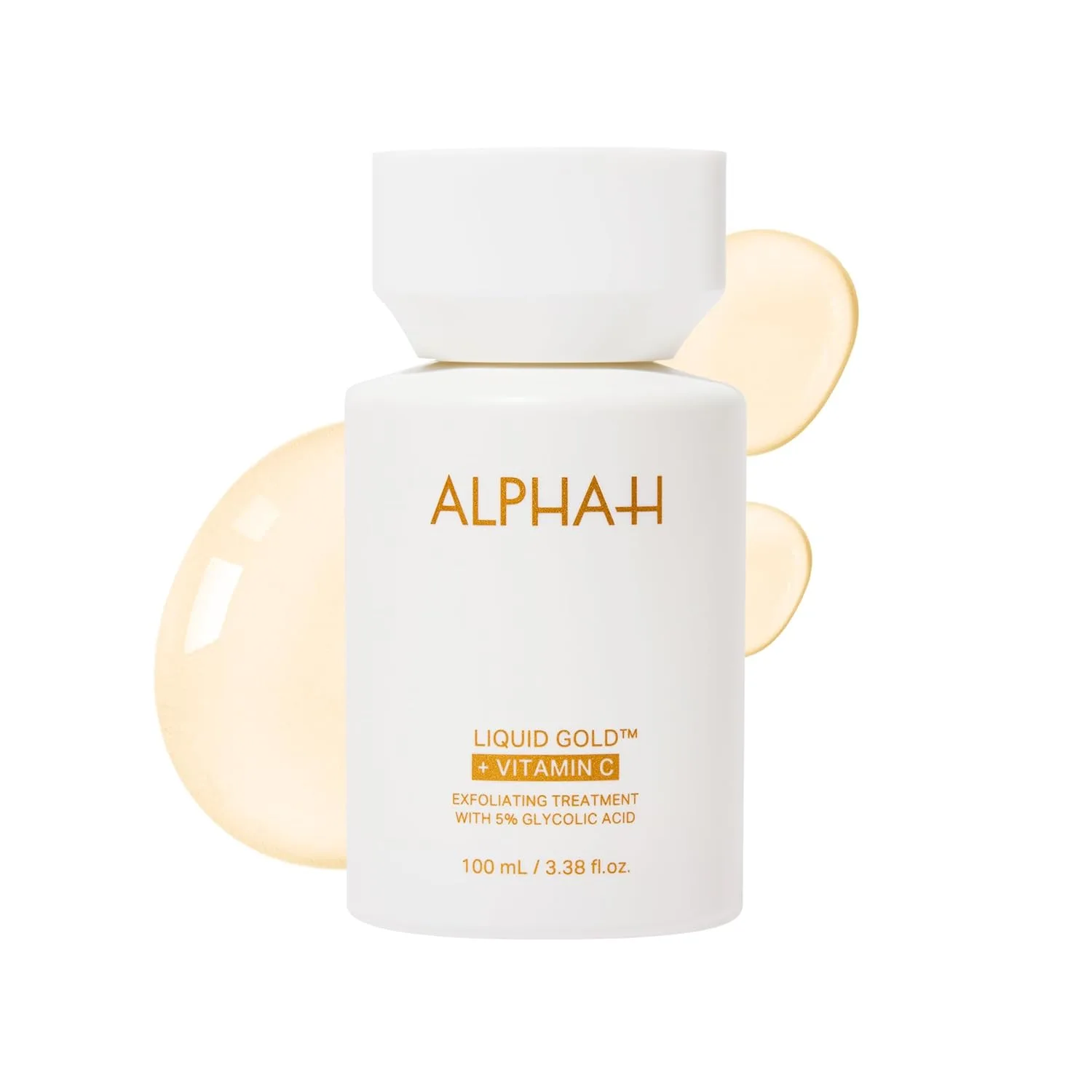 Alpha-H Liquid Gold Exfoliating Treatment 5% Glycolic Acid 100 мл - осветляет, выравнивает тон, разглаживает текстуру, уменьшает видимость морщин - обновление кожи дома для всех типов кожи, With Vitamin C