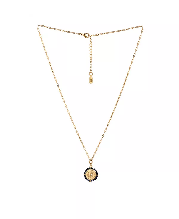 

Ожерелье с подвеской из каменных бусин Charged, lapis