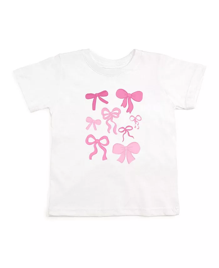 

Футболка с коротким рукавом для девочек Toddler Girls Coquette Bow Doodle Sweet Wink, белый