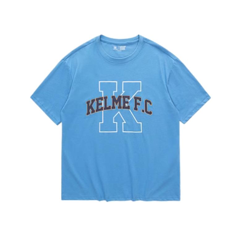 

Футболка мужская с круглым вырезом, умеренный прямой крой KELME, светло dusty синий