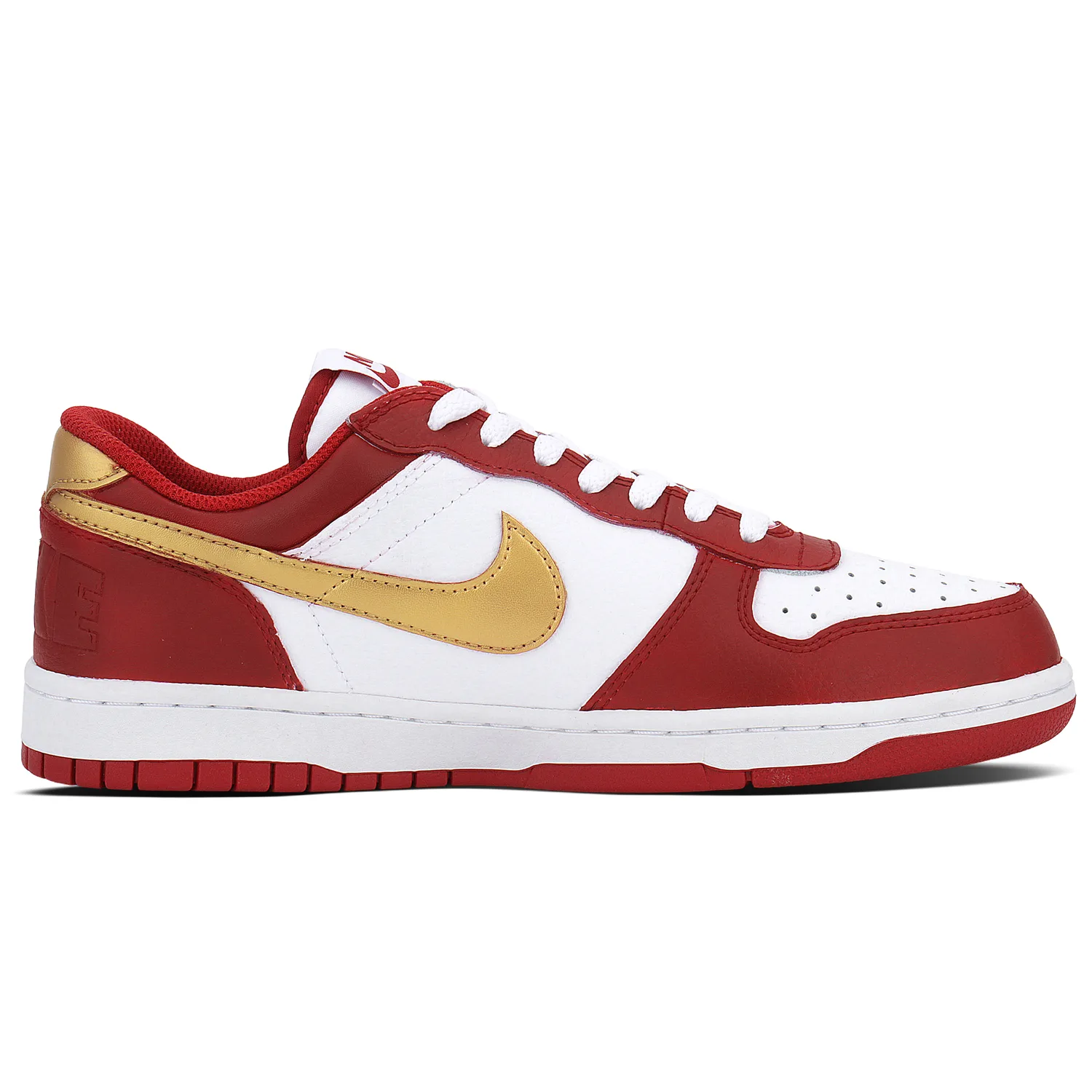 Nike Мужские легкие низкие кроссовки для скейтбординга Big Slip Resistant, устойчивые к скольжению и истиранию, Gold Red — фото 3