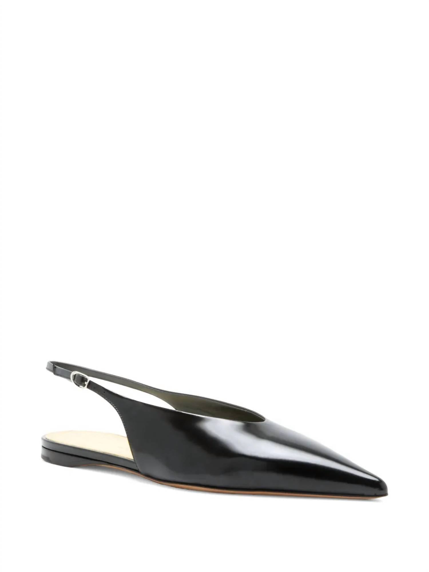 Женские туфли Slash Flat Slingbacks черного цвета Proenza Schouler — фото 3