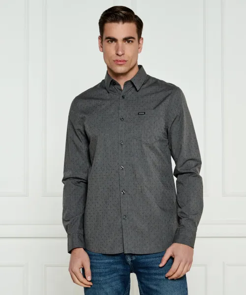 

Рубашка «Закат» меланж Slim fit Guess Jeans, серый