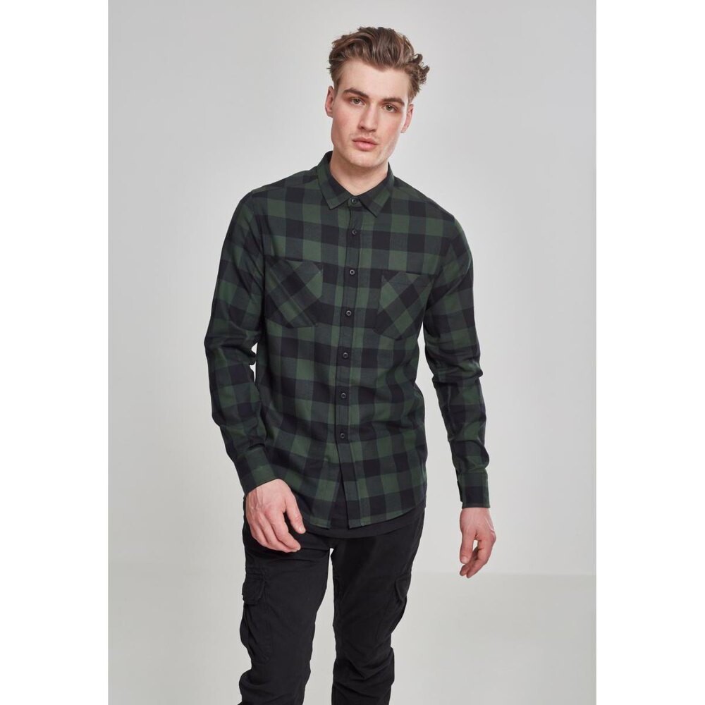 

Рубашка Urban Classics Basic Flannel, черный