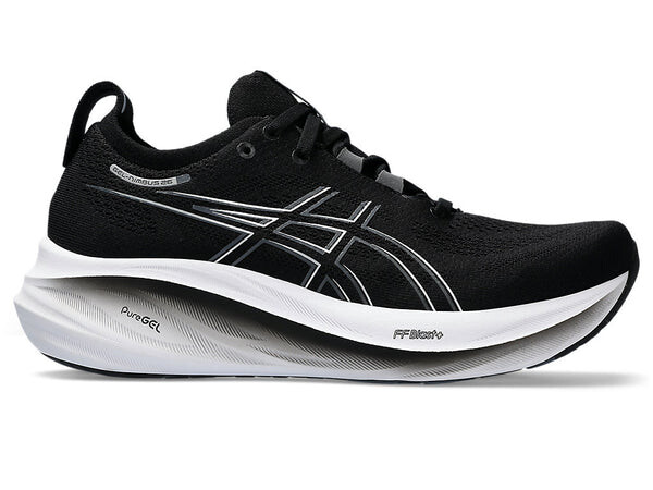 Кроссовки гель нимбус 26 ширина Asics, черный — фото 2