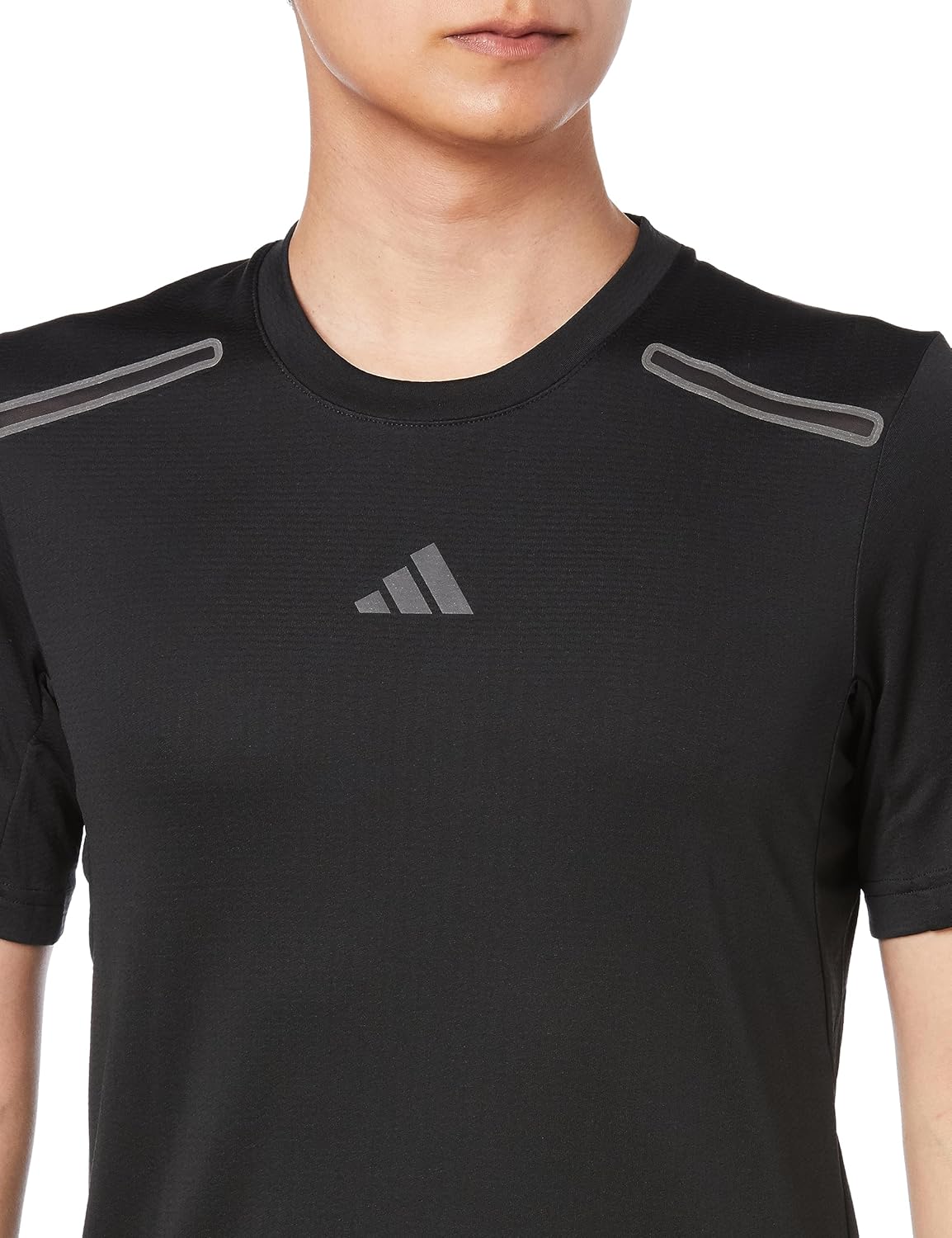 Мужская футболка с коротким рукавом Adidas HEAT. RDY HIIT Elevated Training DKV90, быстросохнущая, с охлаждающей технологией, черный — фото 3