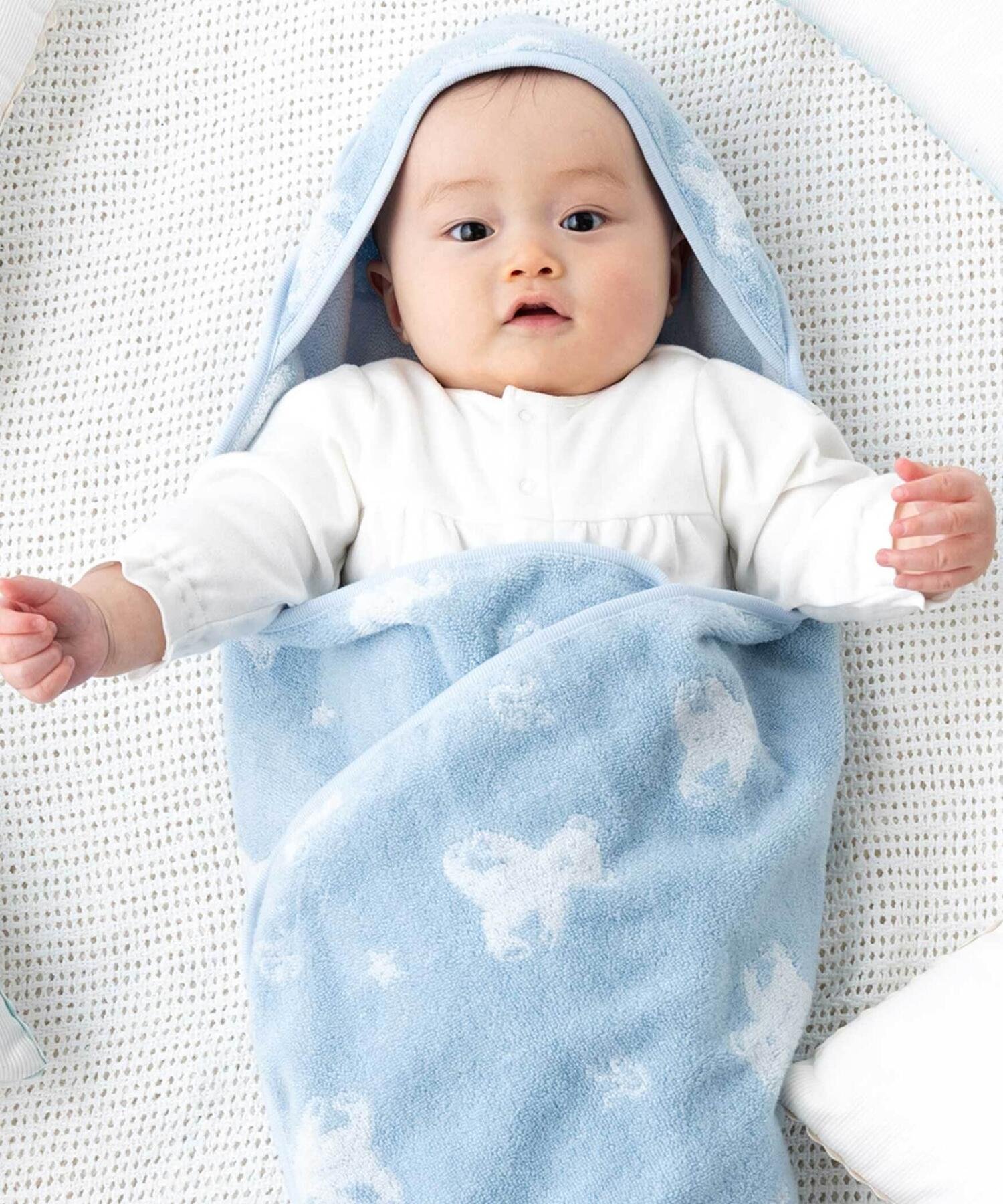 Жаккардовая пеленка Pile Bear Fillot de bebe reduction, Blue
