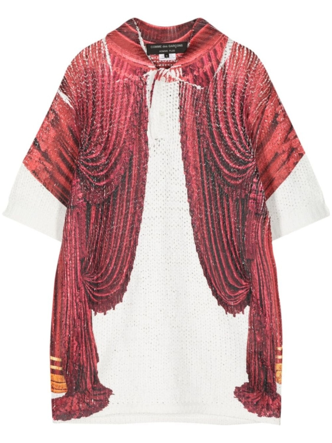 

Трикотажная рубашка-поло с принтом Comme des Garçons Homme Plus, белый