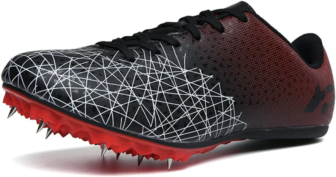 Мужские беговые шиповки, профессиональные кроссовки для бега и соревнований по легкой атлетике, дышащие беговые кроссовки, кроссовки для прыжков в высоту DEORUMN, Black