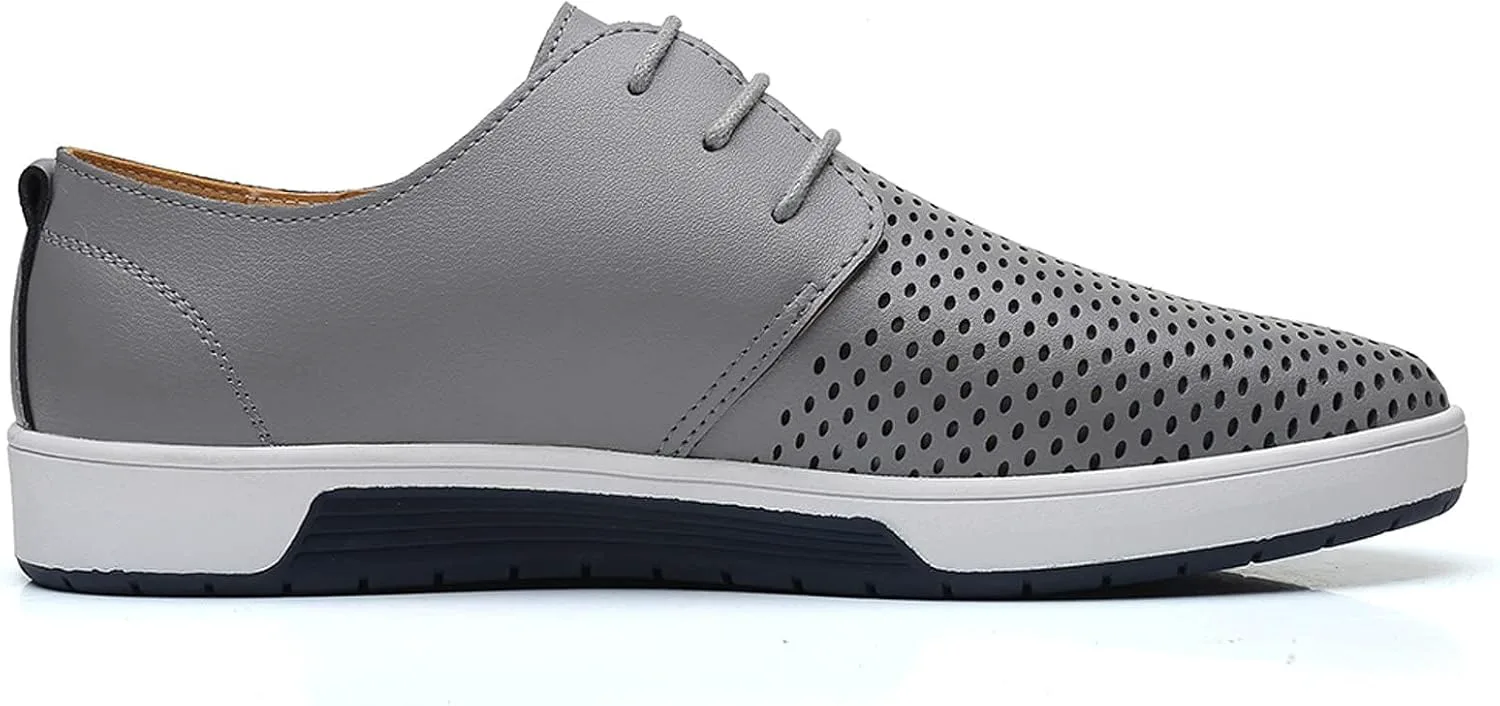 

Мужские повседневные оксфорды BORAMAX с противоскользящей подошвой - мужские туфли на плоской подошве, модные, дышащие, для бизнеса, формальные, кроссовки и нарядные туфли для мужчин, серый