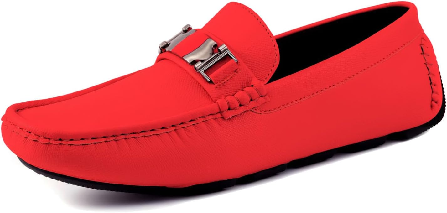 

Мокасины Amali, искусственная кожа с эмалевой пряжкой в виде упряжи и мягкой подкладкой, красный