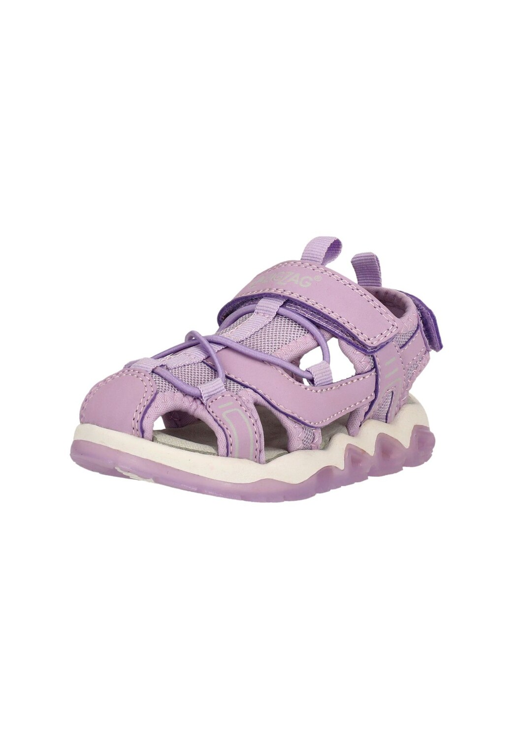 

Сандалии Jugoe со светящейся подошвой и защищенным мыском ZIGZAG, цвет Pastel Lilac