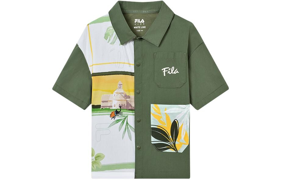 

Детская рубашка Fila Kids, оливково-зеленый