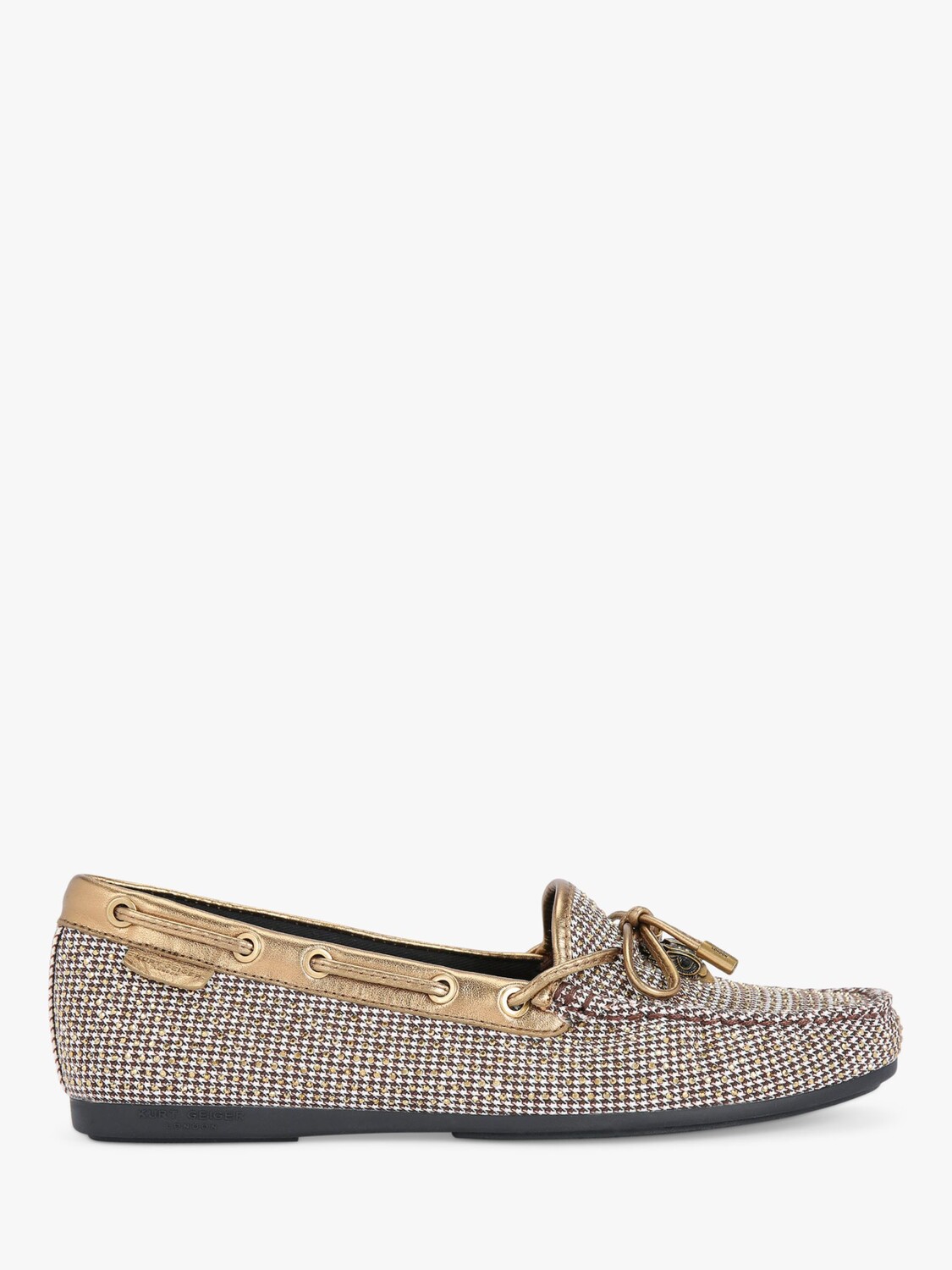 

Мокасины с орлом Kurt Geiger London, натуральный бежевый/гусиные лапки