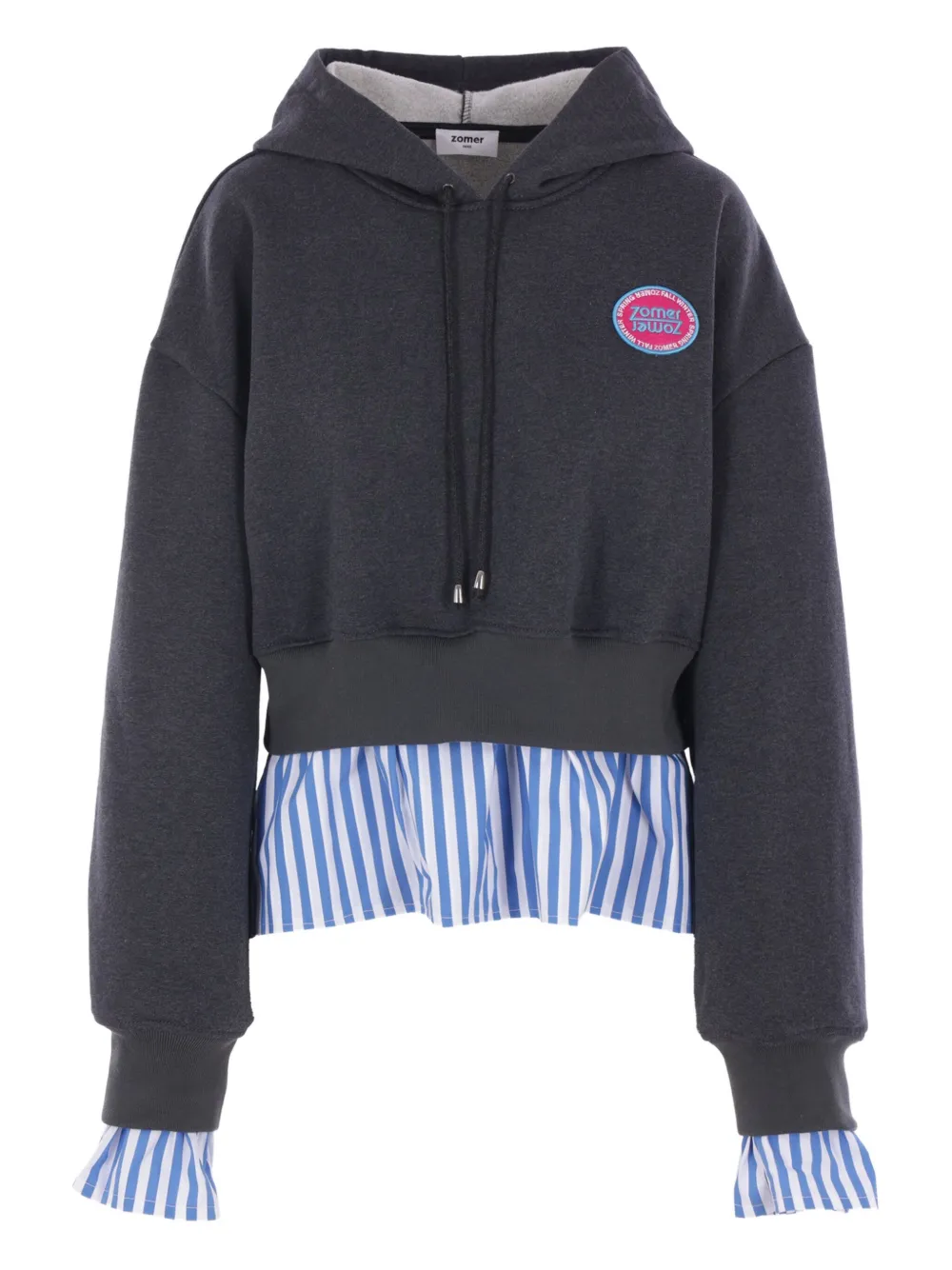 

Худи с нашивкой-логотипом Zomer, серый