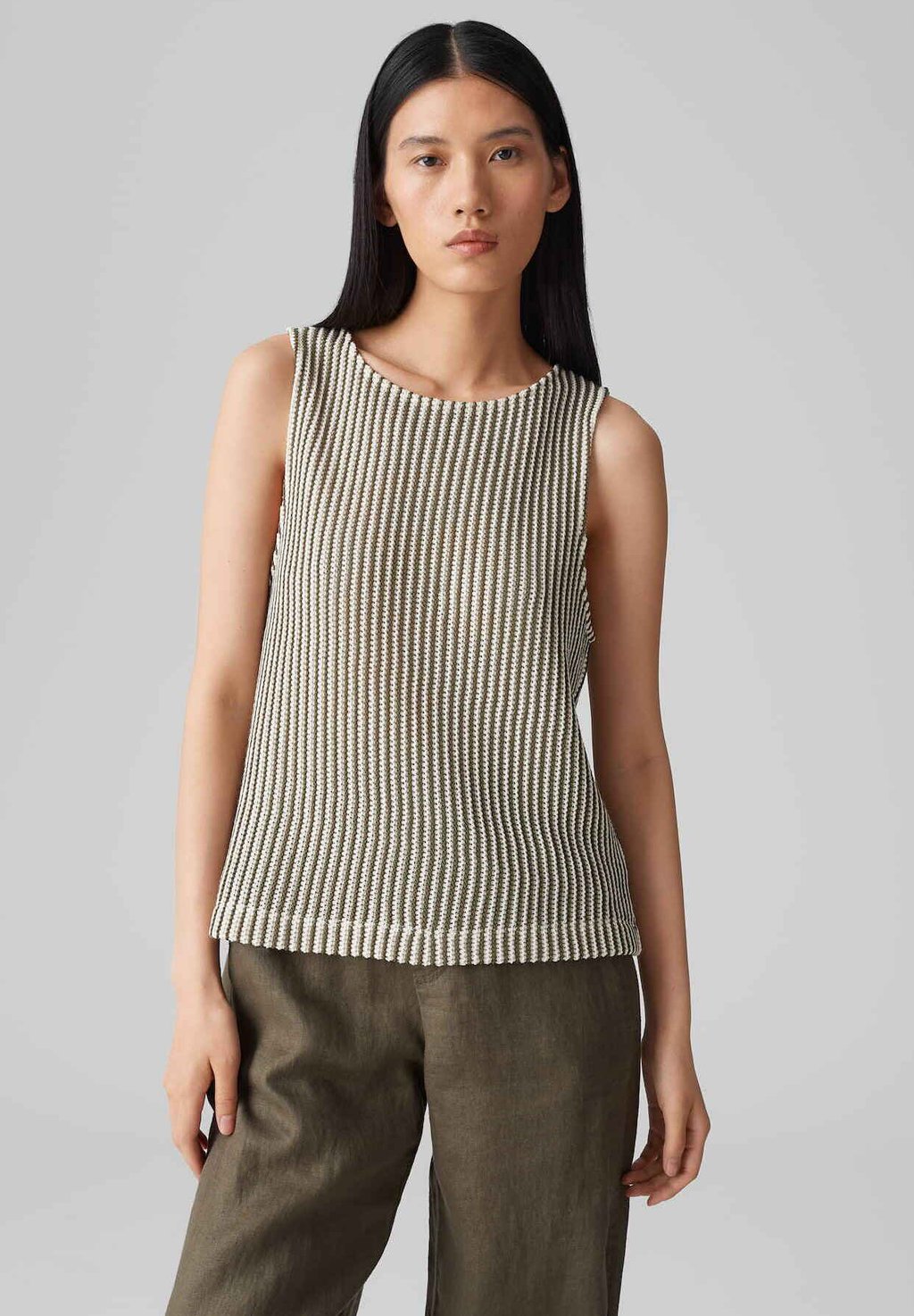 

Топ REGULAR FIT CROCHET - Blouse OPUS, оливковый