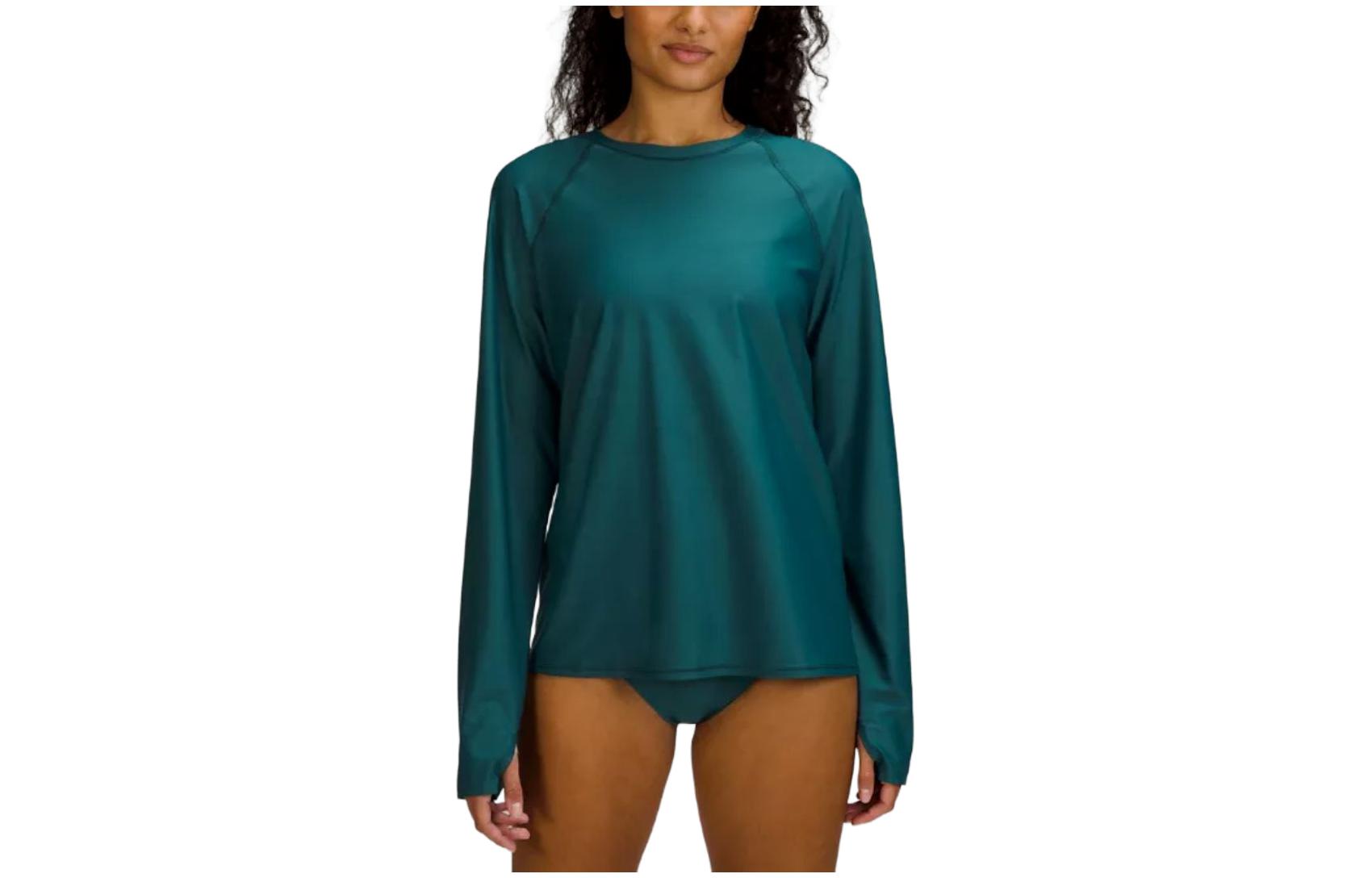 

Футболка с рукавом реглан женская Lululemon, зеленый