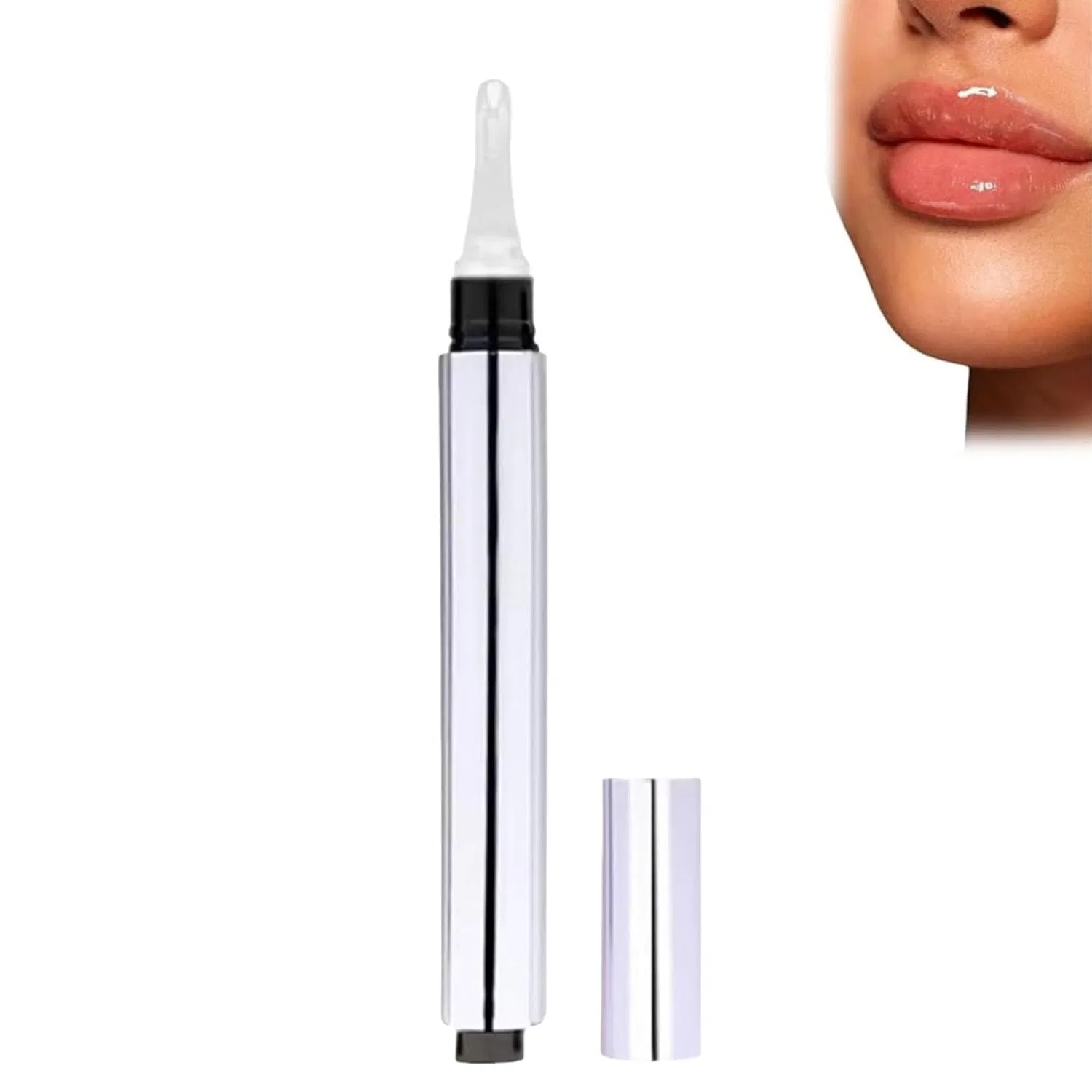 Увлажняющее масло-плампер для губ «Glow Tulip Lip Plumper» (серебристый) Generisch, Silver