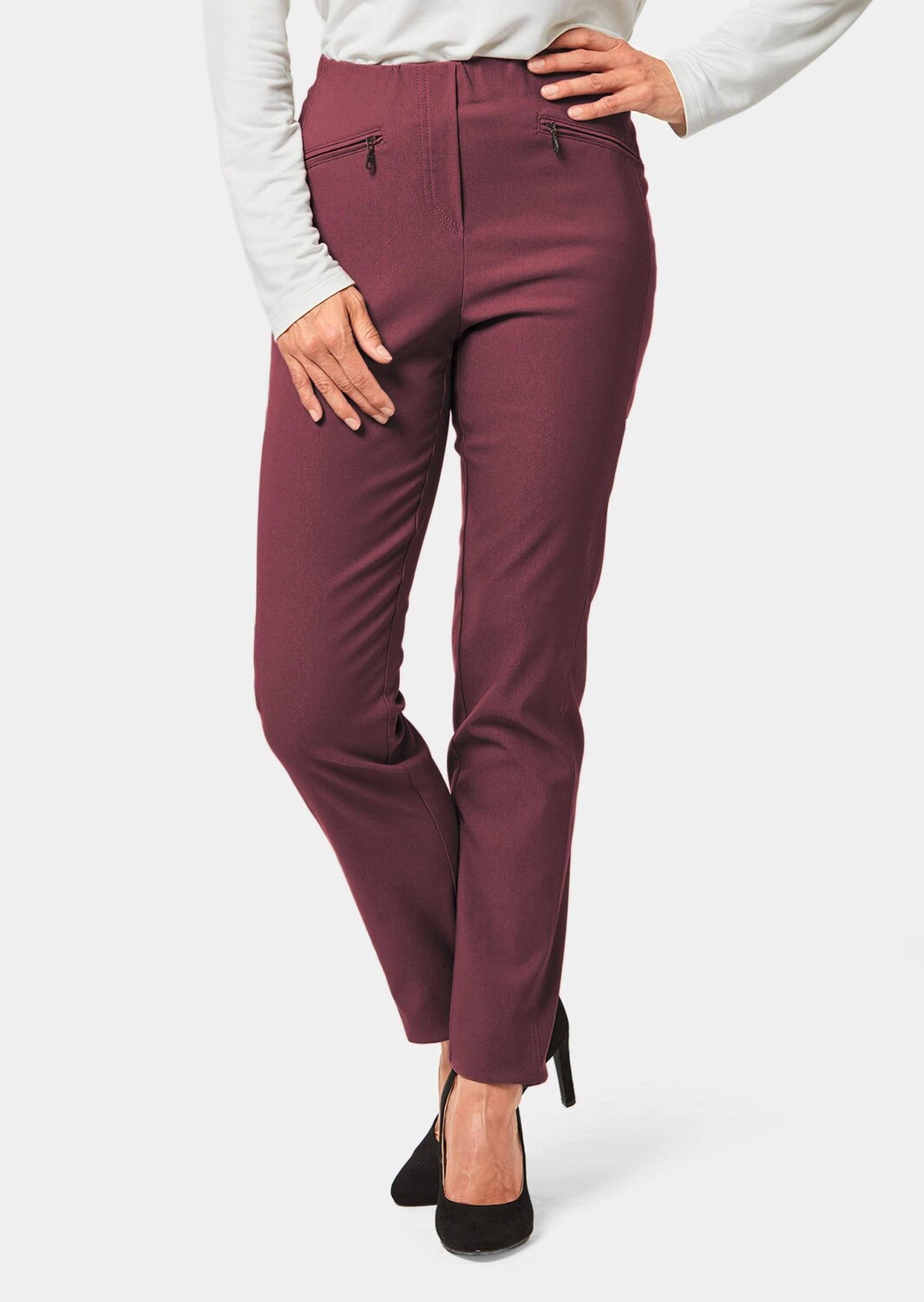 

Брюки GOLDNER Stretchhose LOUISA, бордо