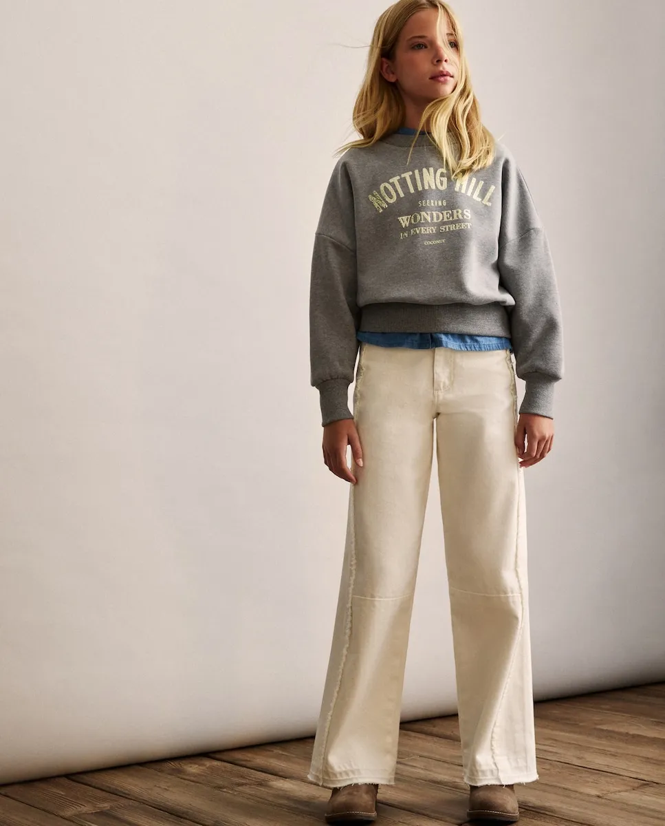 

Детская свитшот оверсайз с фольгой Coconut El Corte Inglés, антрацитовый