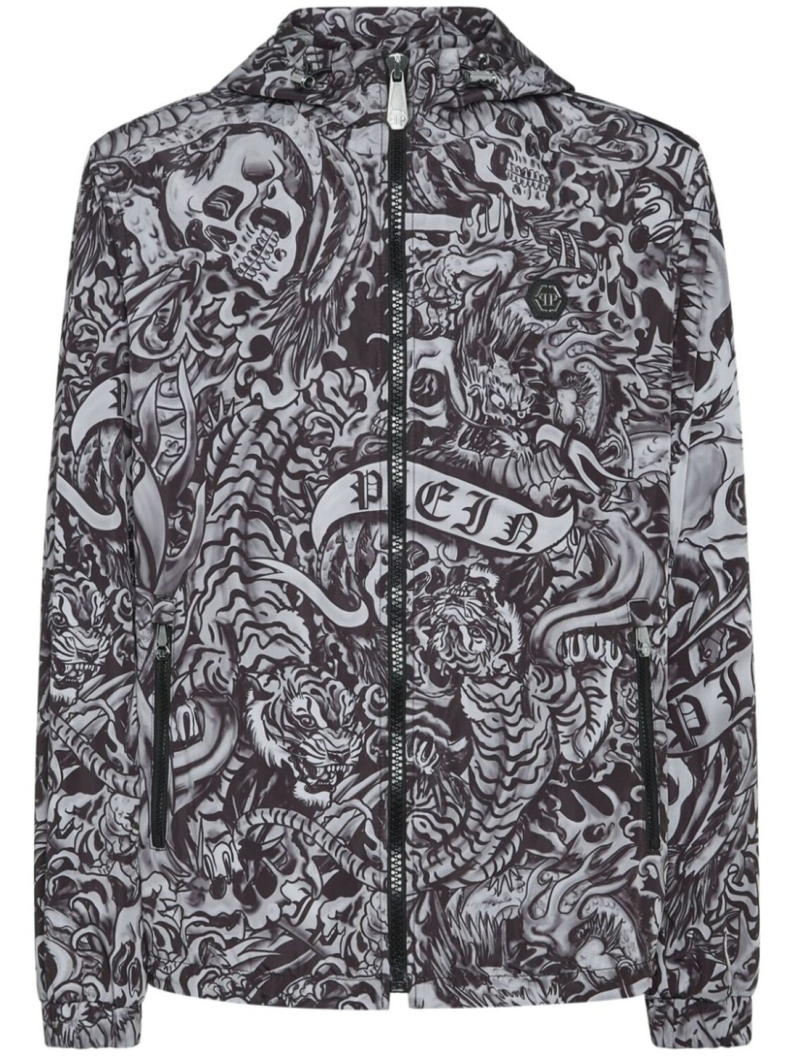 

Philipp Plein татуировка ветровка, черный