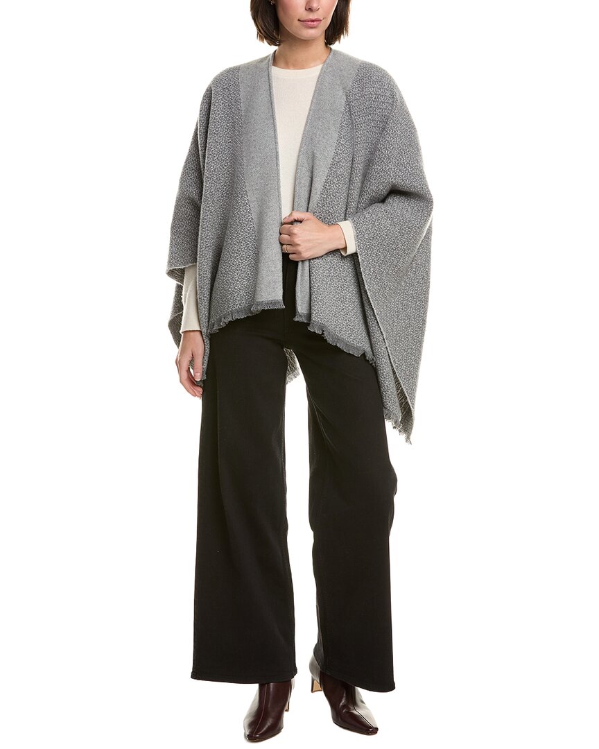 

Пончо rag & bone Joni Tweed Reversible Wool Poncho Rag & Bone, серый