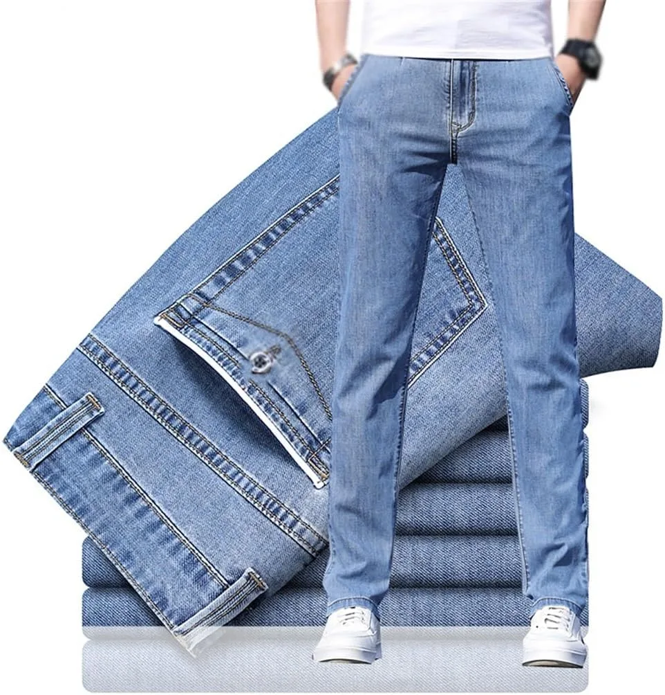 

Мужские легкие джинсы Cotton Casual Business Stretch SIDUFHAOPKLL