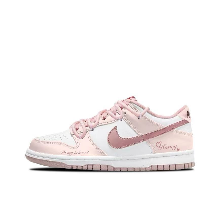 Детские скейтерские кеды Dunk Unisex Nike, розовый — фото 3