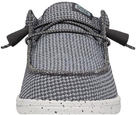 Мужские лоферы без шнурков HEYDUDE Wally Sport Mesh, серый — фото 4
