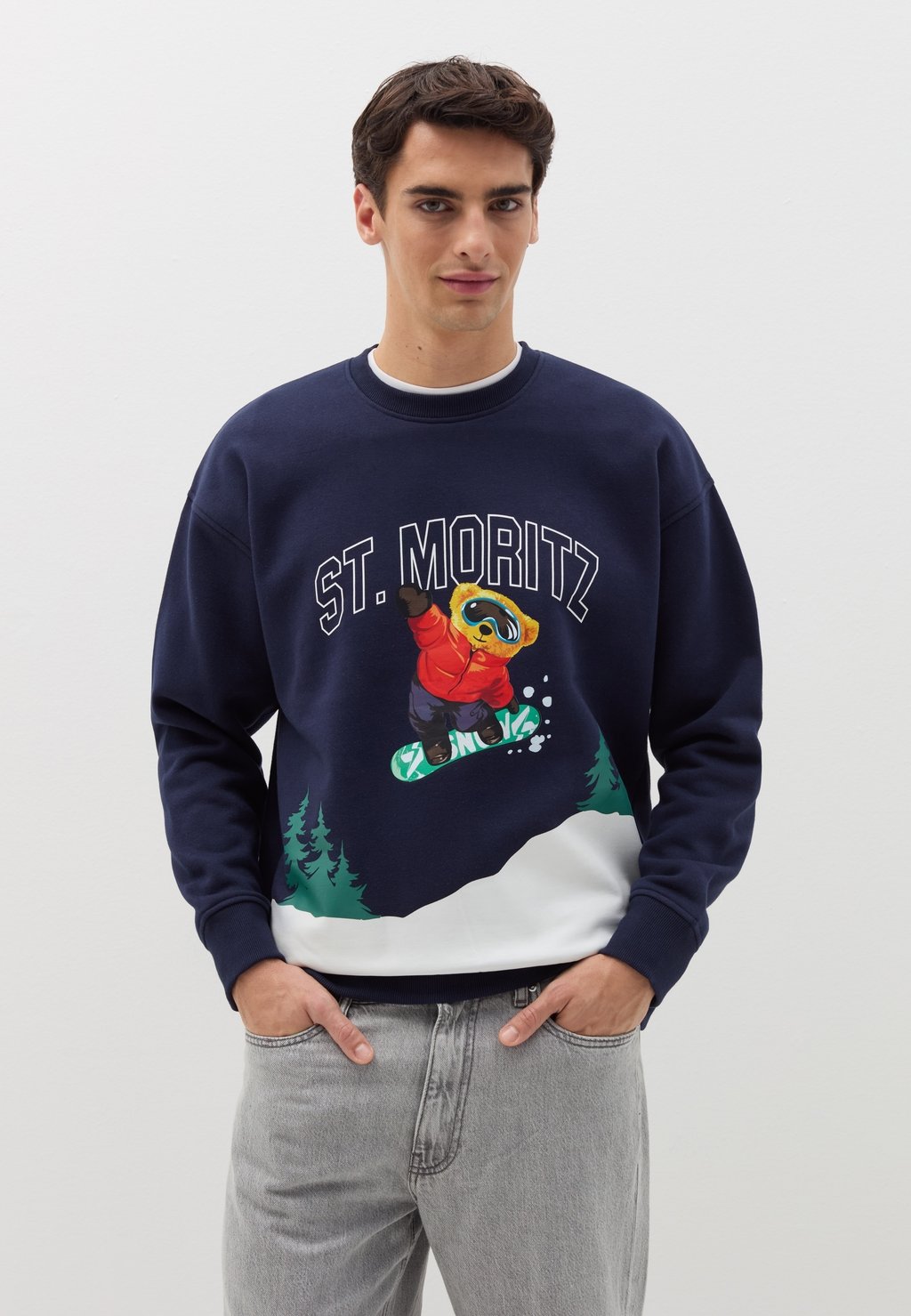 

Толстовка WITH "ST.MORITZ" B.ANGEL, темно-синий