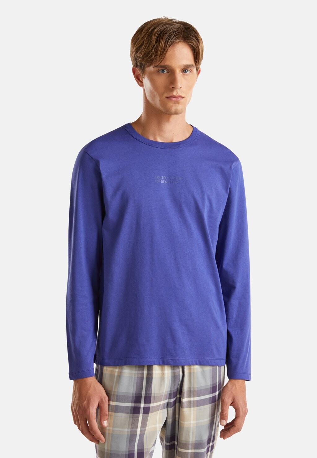 

Топ с длинными рукавами United Colors of Benetton, синий