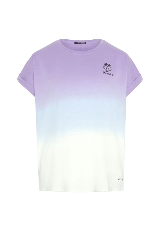 

Футболка в стиле «dip-dye» с вышивкой Chiemsee, мультиколор