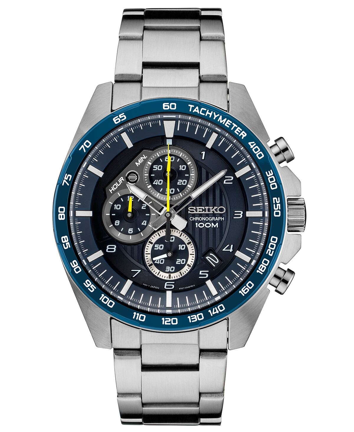 

Мужские часы-хронограф с браслетом из нержавеющей стали 43,9 мм Seiko