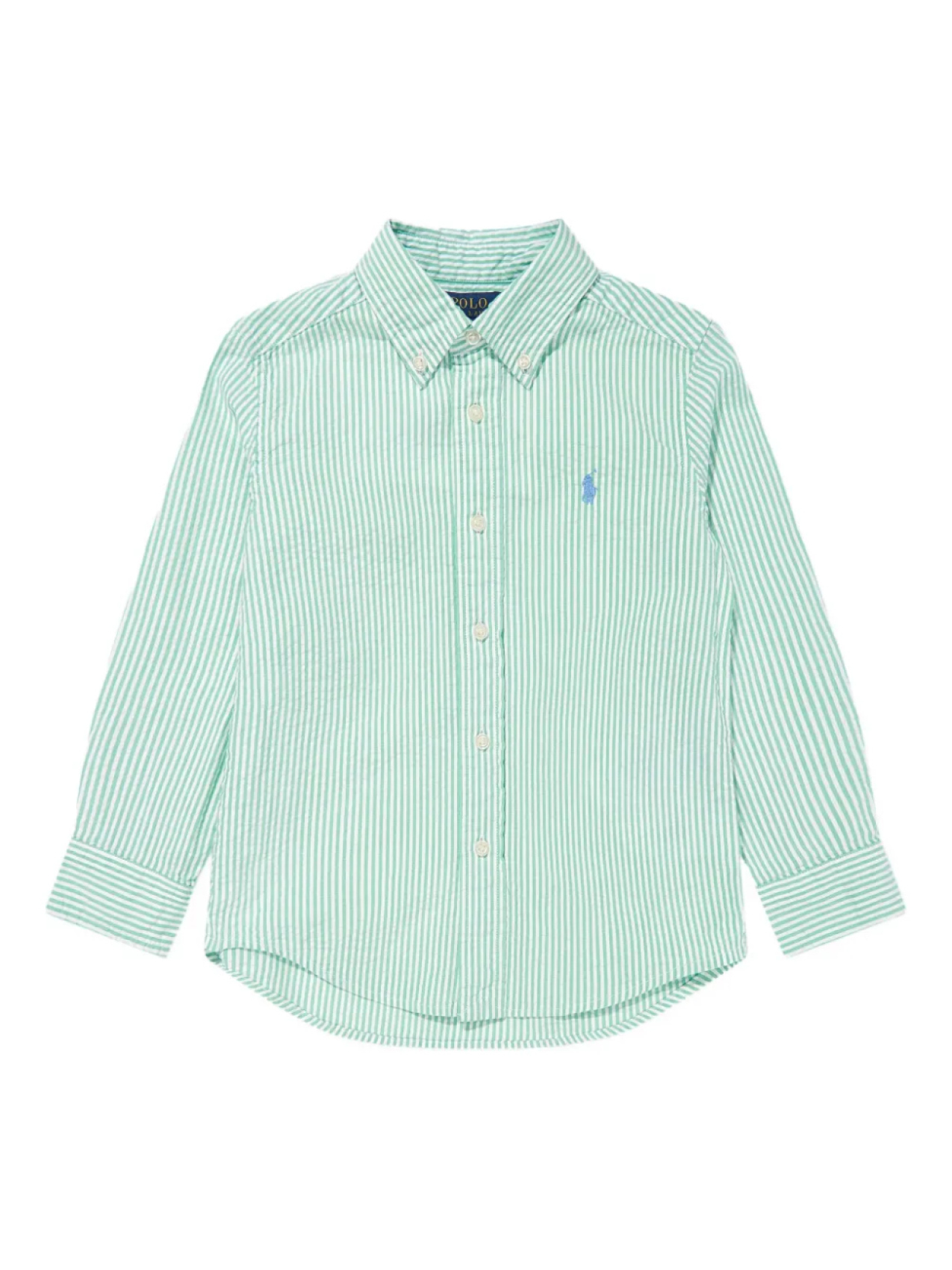

Рубашка в полоску на пуговицах POLO RALPH LAUREN KIDS, зеленый